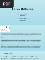 Critical Reflection: Who Am I As A Learner? EDFD546 Tyler-Shaye Miller S00271438