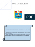 Bienvenido Al Año Escolar 2020-Trabajo1