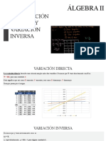 4.1 Variación Directa y Variación Inversa