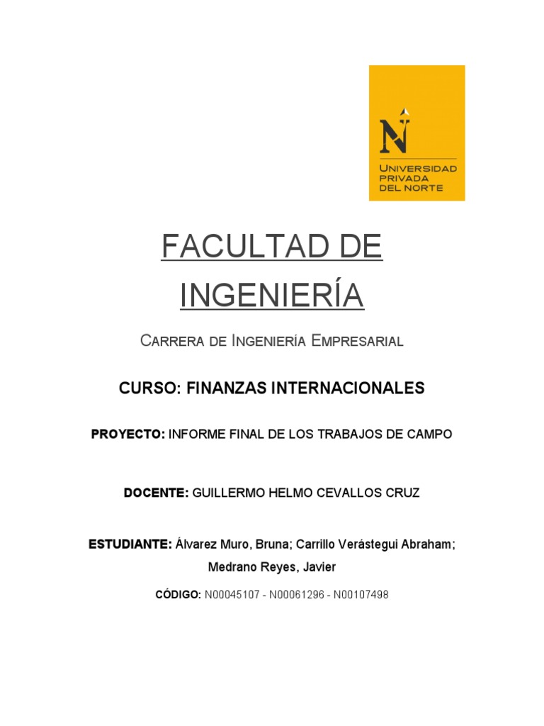 Importancia de las Finanzas Internacionales | PDF | Tipo de cambio ...