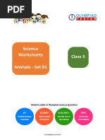 Science Worksheets Animals - Set 01 Class 5