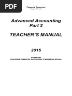 Teacher'S Manual: Advanced Accounting