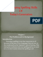 The Creeping Spelling Skills