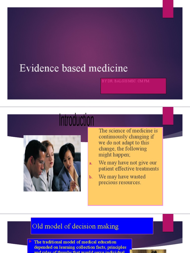 EBM - DR Balqis | PDF | Evidence Based Medicine | Randomized Controlled ...