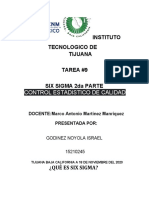 Instituto Tecnologico de Tijuana Tarea #9 Six Sigma 2da Parte