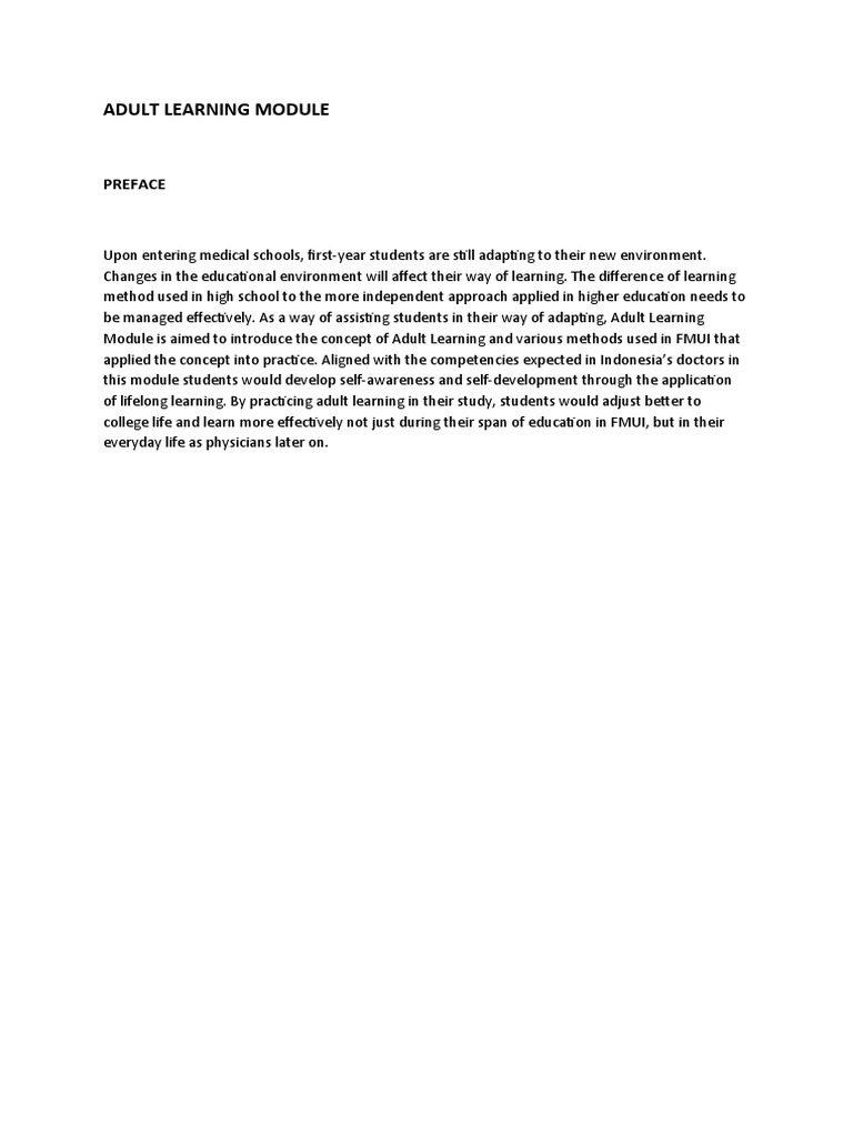Adult Learning Students Guidebook-1 | PDF | Adult Education | Learning ...