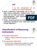 Measurement: Measurement Is The Comparison of An Unknown Dimension To A Known Standard