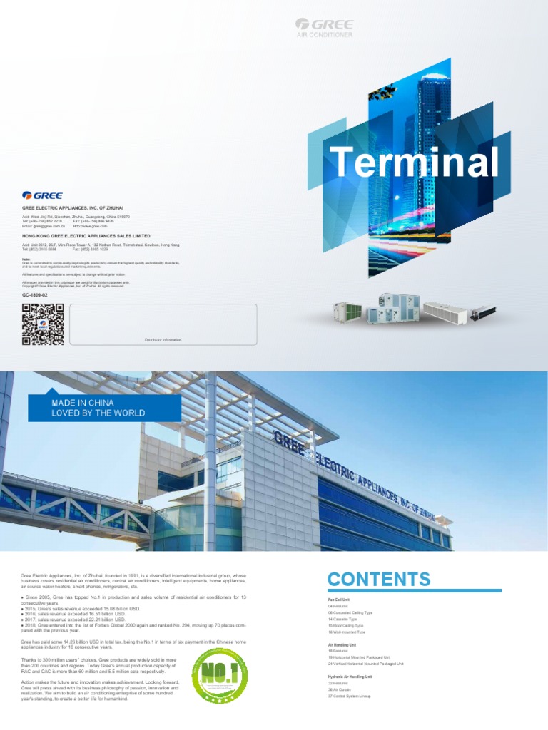 Terminal catalogue-GC-1809-02 | PDF | Pressure | Air Conditioning