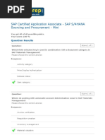 SAP Certified Application Associate - SAP S/4HANA Sourcing and Procurement - Mini