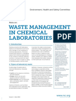 Waste Management in Chemical Laboratories: Note On