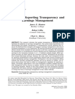 Financial Reporting Transparency and Earnings Management: James E. Hunton
