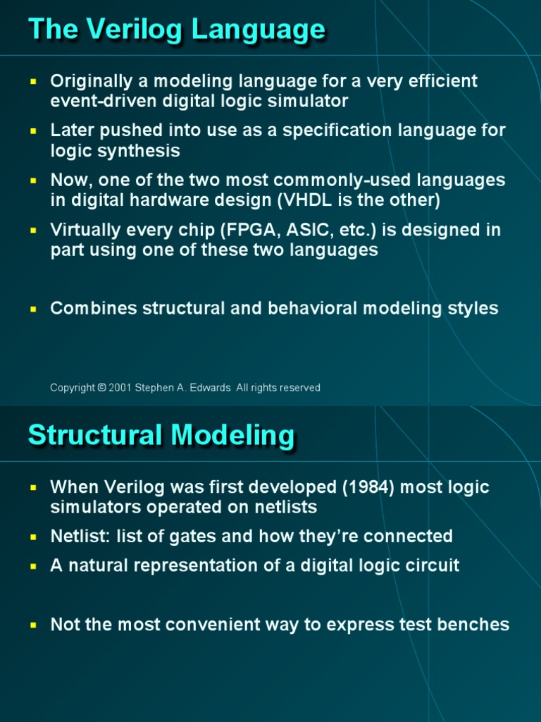 Verilog Slides 2 PDF | PDF | Vhdl | Digital Electronics