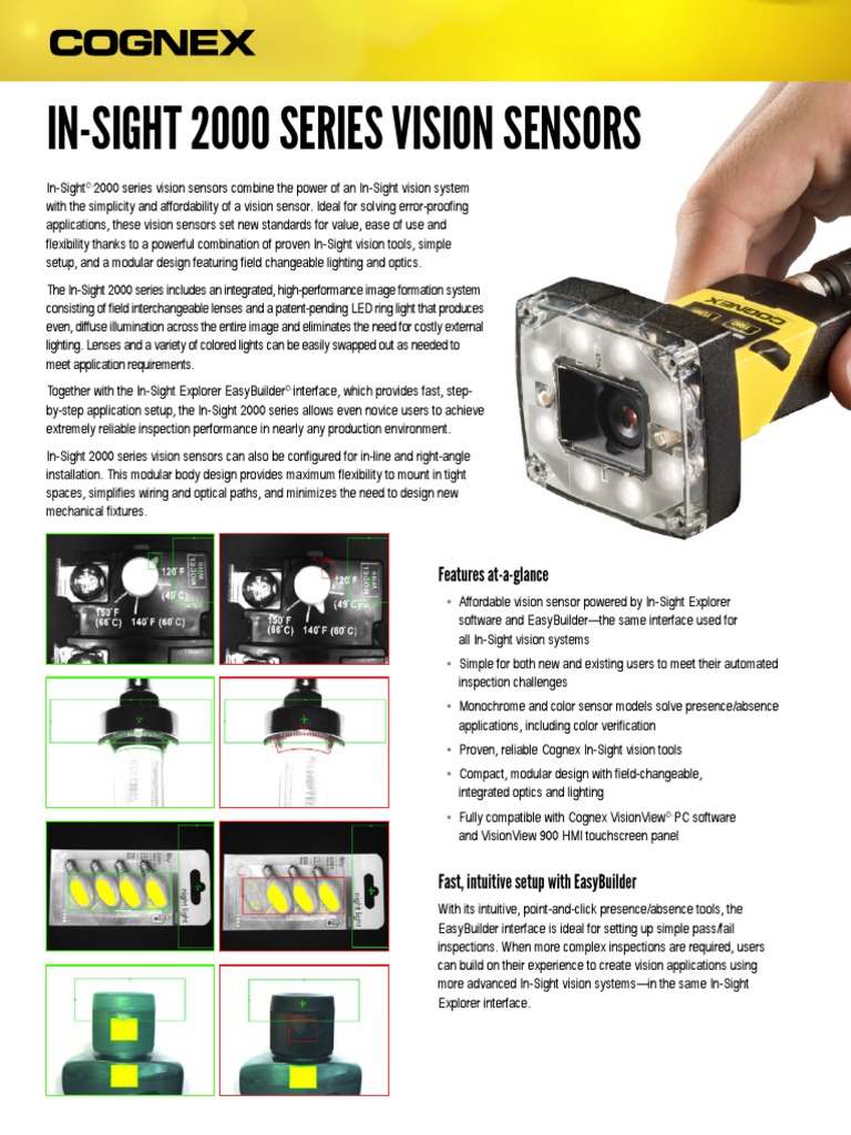 In-Sight 2000 Datasheet | PDF | Lighting | User Interface