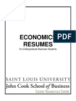 Economics Resumes: For Undergraduate Business Students