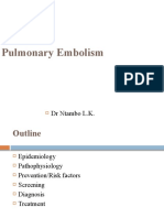 Pulmonary Embolism: DR Ntambo L.K