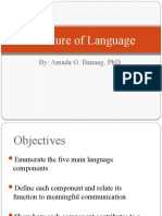 Structure of Language: By: Amada G. Banaag, PHD