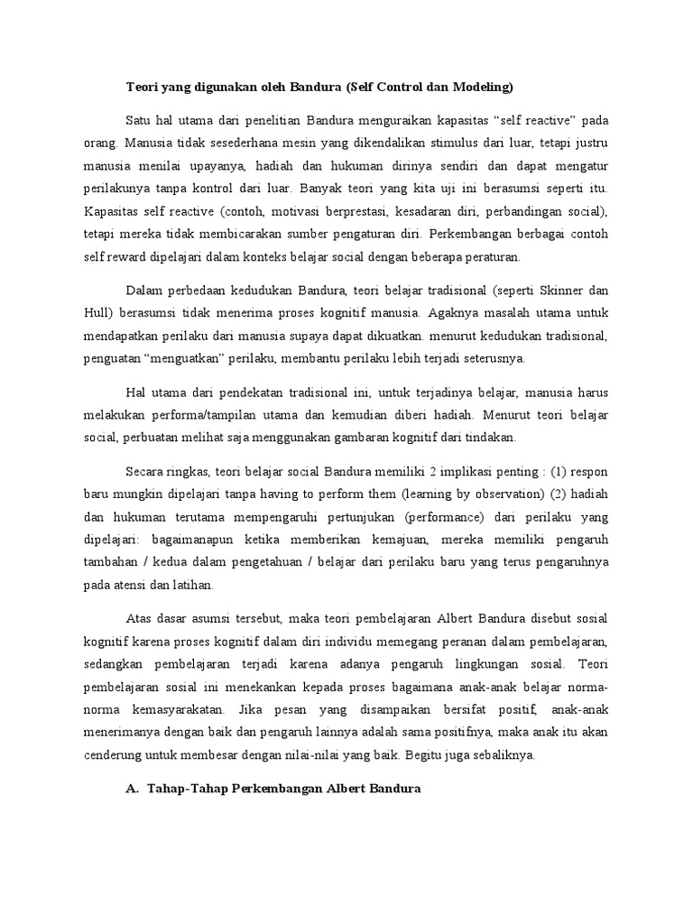 Teori albert bandura pdf