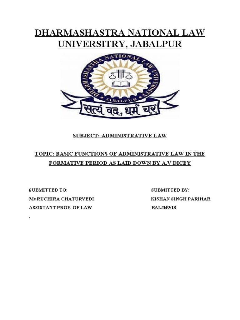 An Analysis of the Basic Functions of Administrative Law in the