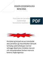 Manajemen Epidemiologi Bencana Pusat Data Dan Surveilans Epidemiologi Kementerian Kesehatan Ri