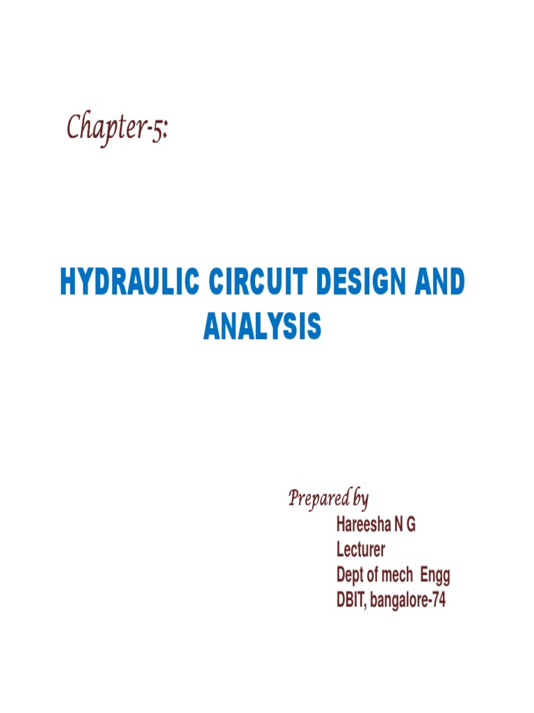 Hydraulic Circuit Design and analysisPPT Presentation PDF PDF