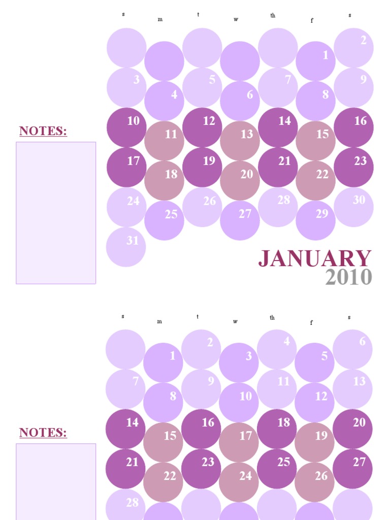 January: Notes | PDF