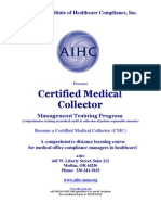 Certified Medical Collector: American Institute of Healthcare Compliance, Inc