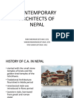 Contemporary Architects of Nepal: RABI SHILPAKAR (073-BAE-225) SANAM MAHARJAN (073-BAE-229) STOJ SJAKYA (073-BAE-241)