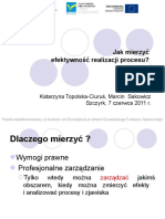 Jak Mierzyć Efektywność Realizacji Procesu?: Katarzyna Topolska-Ciuruś, Marcin Sakowicz Szczyrk, 7 Czerwca 2011 R