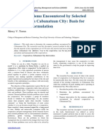 Common Problems Encountered by Selected Cooperatives in Cabanatuan City: Basis For Intervention Formulation