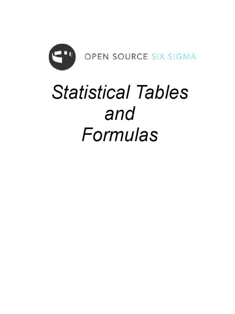 Statistical Distribution Tables | PDF | Probability Theory ...