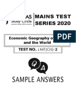 Mains Test Series 2020: Sample Answers
