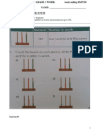 Exercise A: WALT: Represent Numbers On Diagrams. WILF: I Can - Read and Write Numbers in Words and in Numerals Up To 500