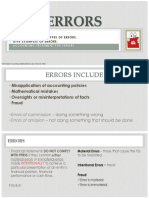 Errors: Objectives: Define and Identify Types of Errors. Give Examples of Errors