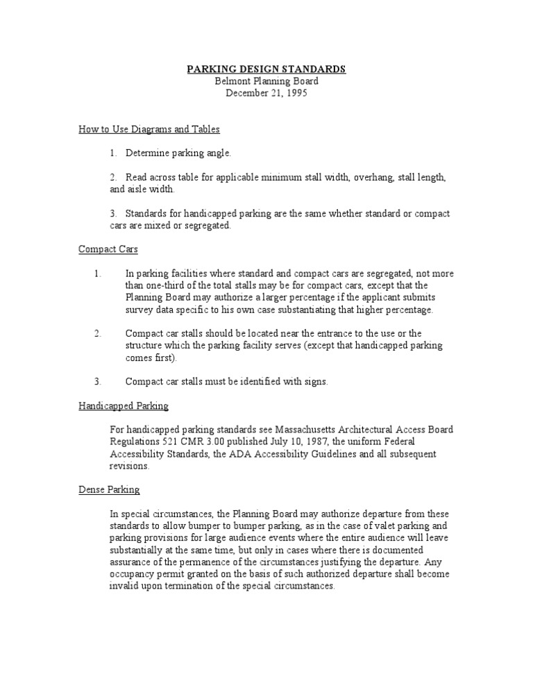 Parking Standards Pdf