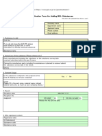 JAPIA Sheet Application Form For Adding BSL Substances