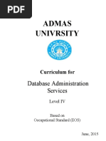 Data Base Administration Level IV