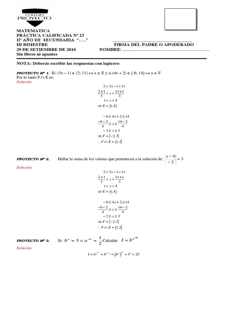 Si 3x 1 2 11 X Eysi 4x 2 6 14 X F Por Lo Tanto F E Es PDF