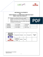 Method Statement For Grounding and Lighting Protection.