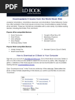 Downloadable E-Books From The World Book Web