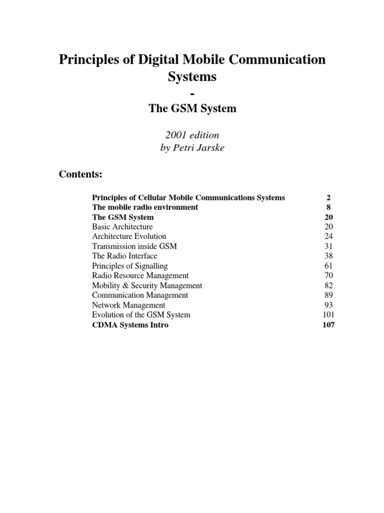 Principles of GSM | PDF