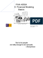FINA4050 Class 6 Financial Modeling Basics PDF