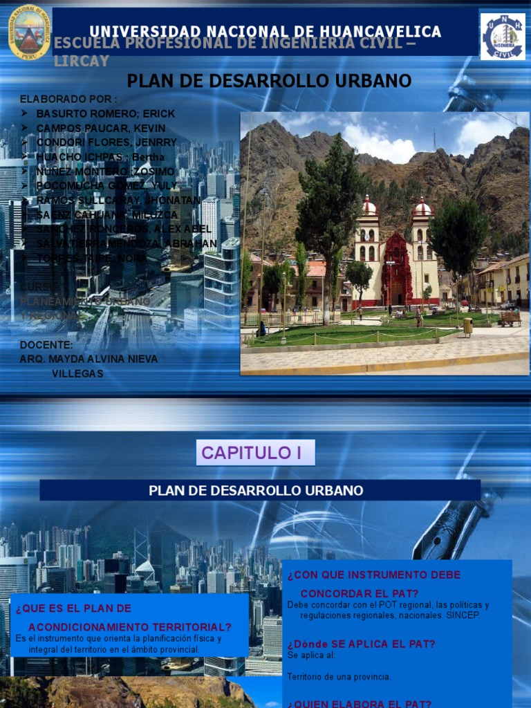 Plan de Desarrollo Urbano Huancavelica | PDF | Planificación urbana ...