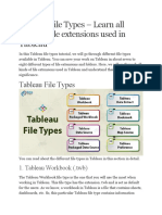 Tableau File Types 11