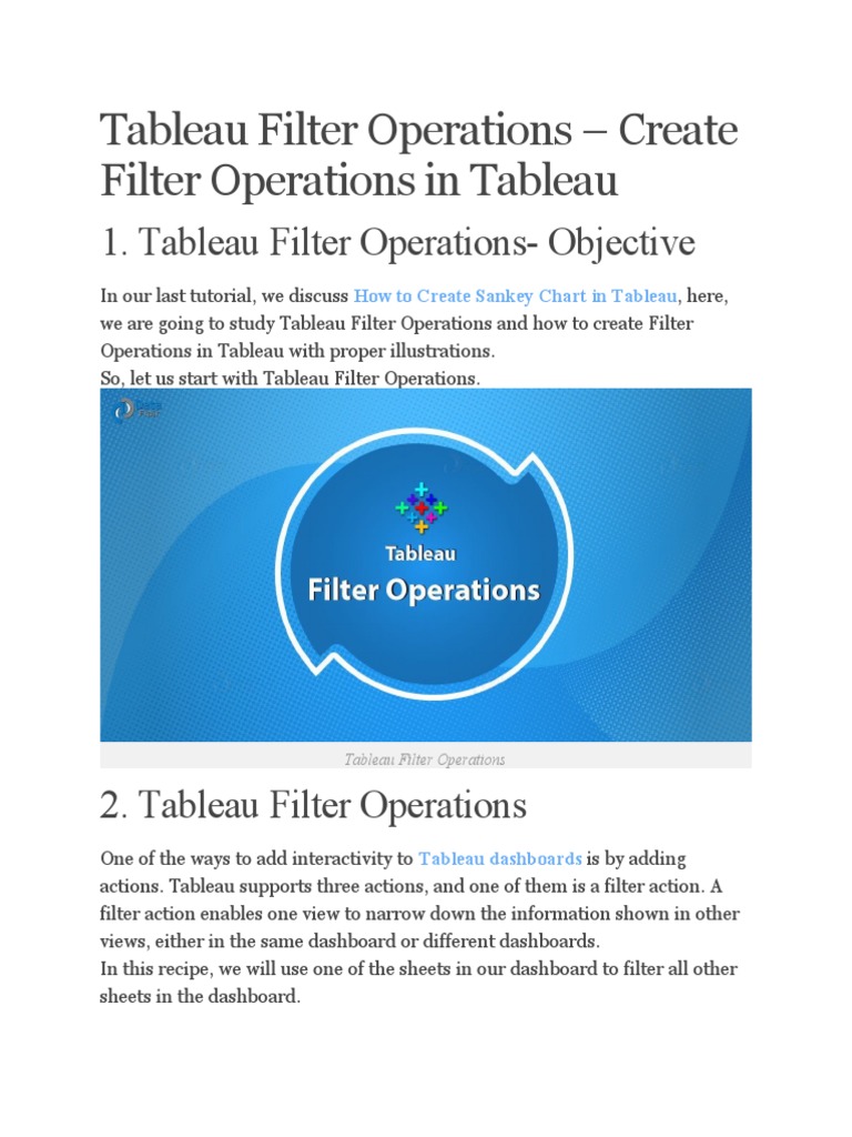 Tableau Filter Operations Guide | PDF | Human–Computer Interaction ...