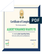 Certification of Basic Copywriting