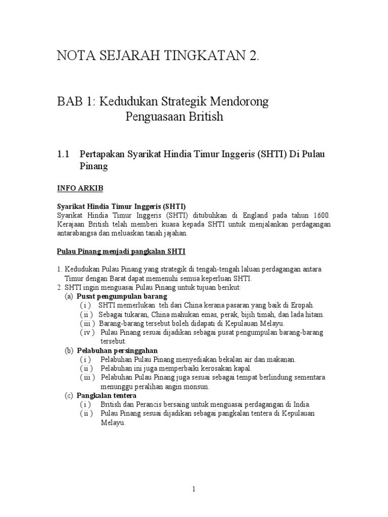 Sejarah Bab 1 Tingkatan 2 Cikgu Wozali