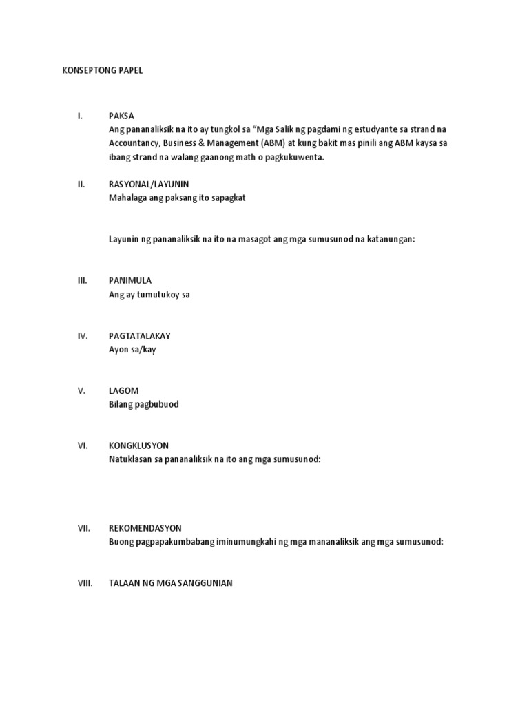 Konseptong Papel | PDF