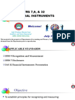 IFRS 7,9, & 32 Financial Instruments: Welcome! July 31, 2019