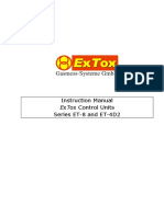Instruction Manual Series Et-8 and Et-4D2: Extox Control Units