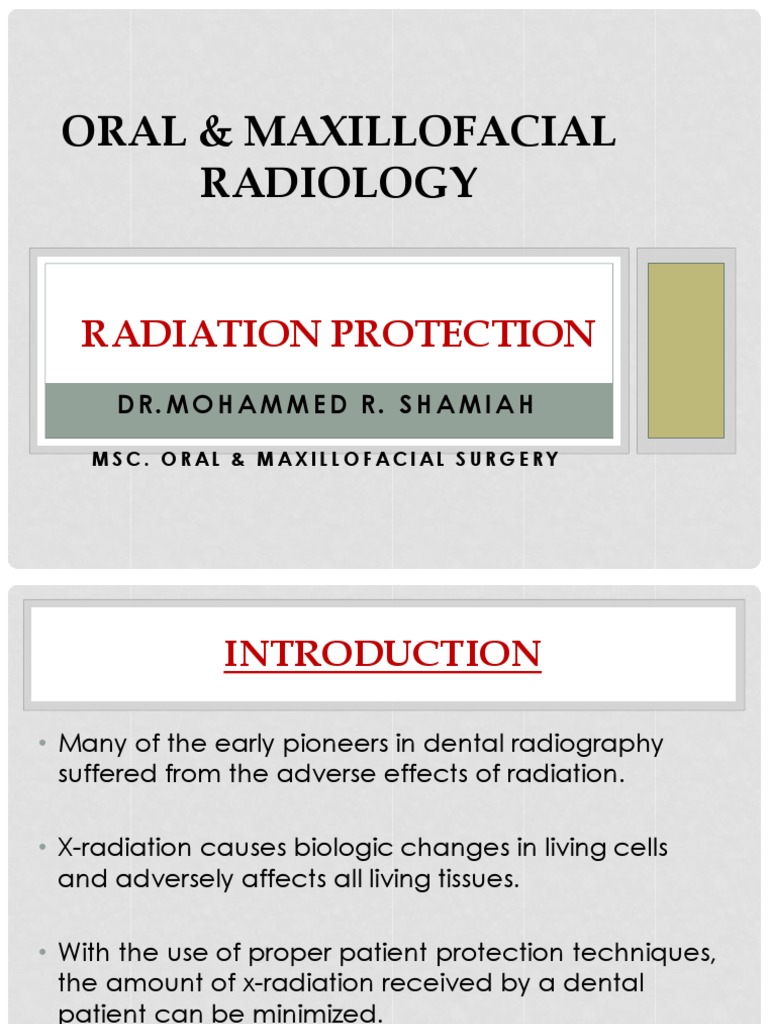 Radiation Protection in Dental Radiology | PDF | X Ray | Radiography